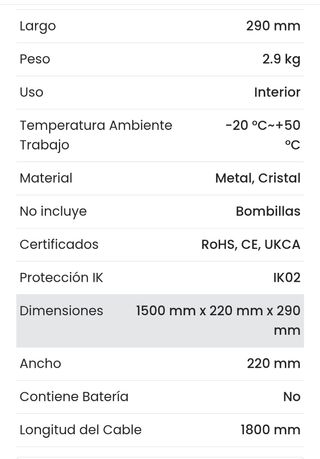 Lampara de pie de cristal
