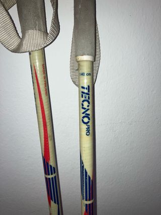 Esquís Salomon y bastones para ski de fondo