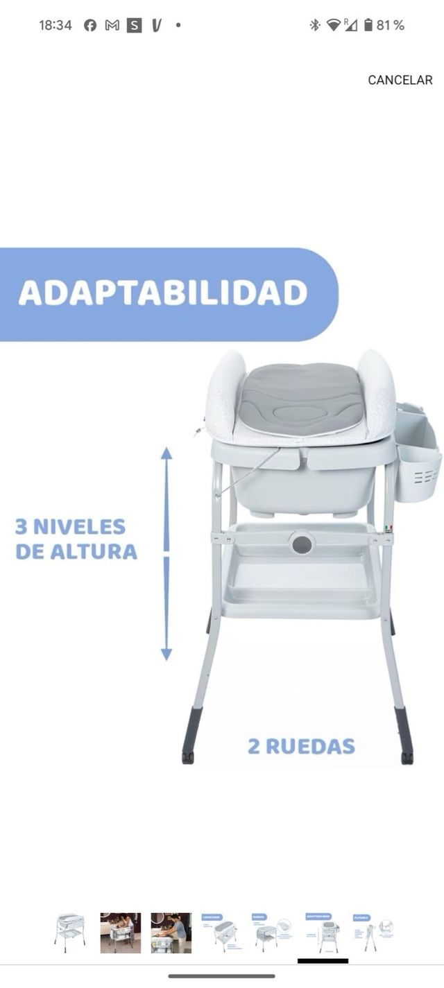 Cambiador plegable