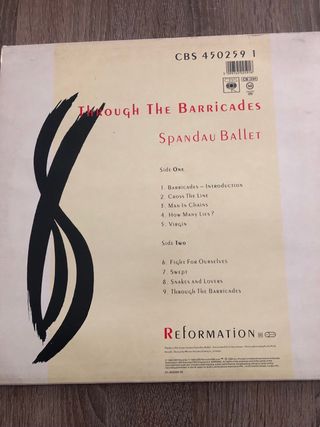 Spandau Ballet Through the barricades vinile