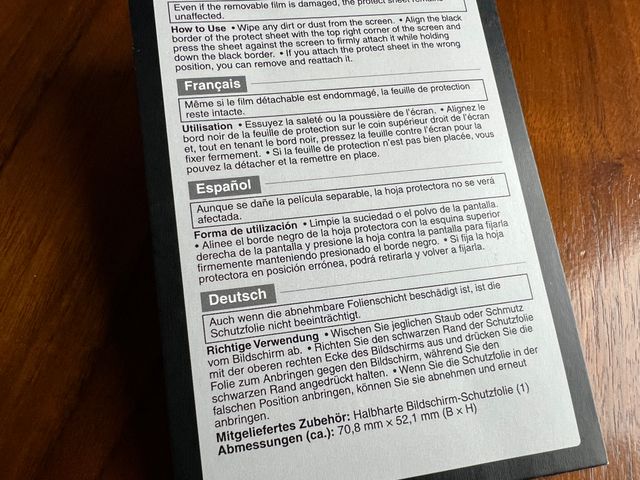 Protector semiduro pantalla trasera SONY RX-100