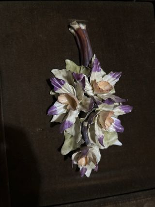 Quadro antico con fiore stile capodimonte vintage 