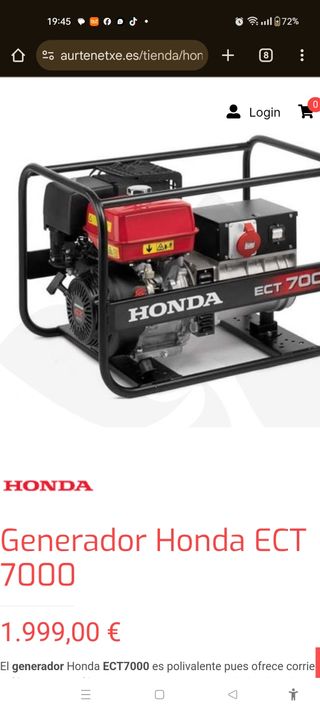 Generador Honda trifásico 