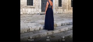 Vestido de fiesta azul marino