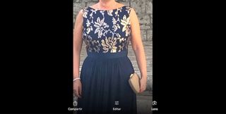 Vestido de fiesta azul marino