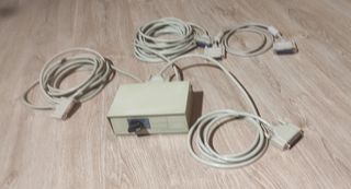 Selector impresora y cables 