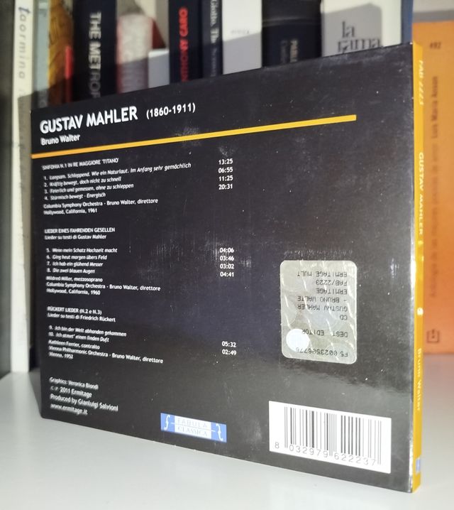 Mahler 1 sinfonía y canciones,Walter