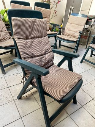Sillon de exterior plegables con cojin
