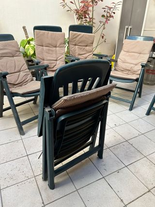 Sillon de exterior plegables con cojin