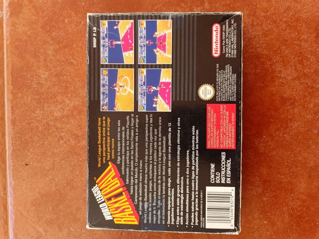 Videojuego world league basketball SNES