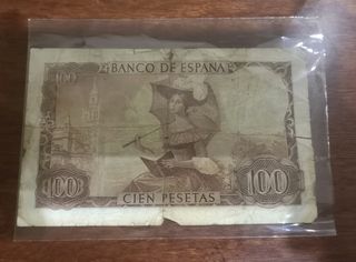 billetes y monedas 100 pesetas 