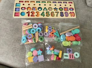 Juego de madera números Montessori