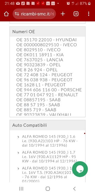 Sensore valvola a farfalla bosch