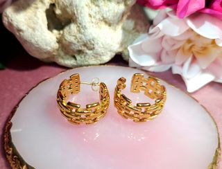 Pendientes chapados en oro 18K