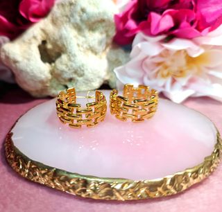 Pendientes chapados en oro 18K