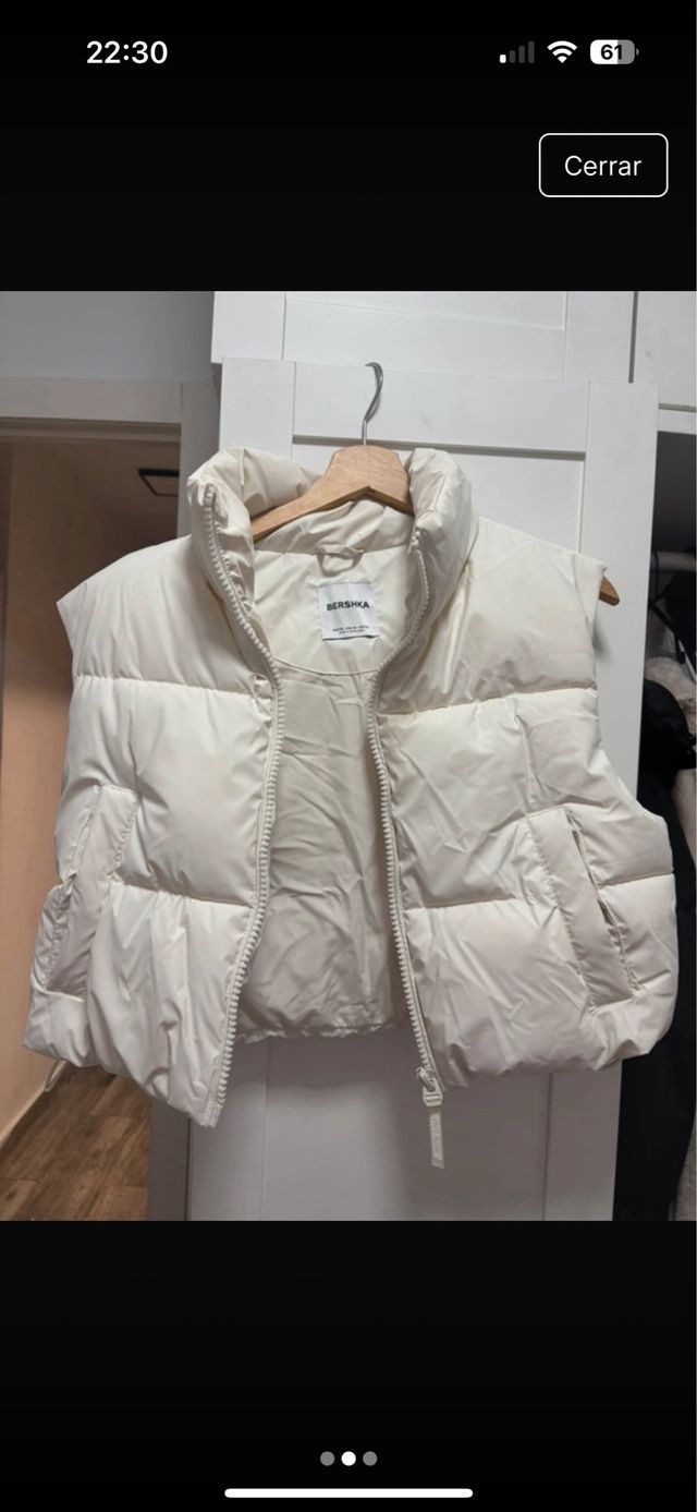 chaleco blanco bershka