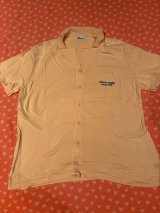 Camisa Zara naranja pastel