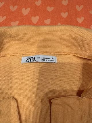 Camisa Zara naranja pastel