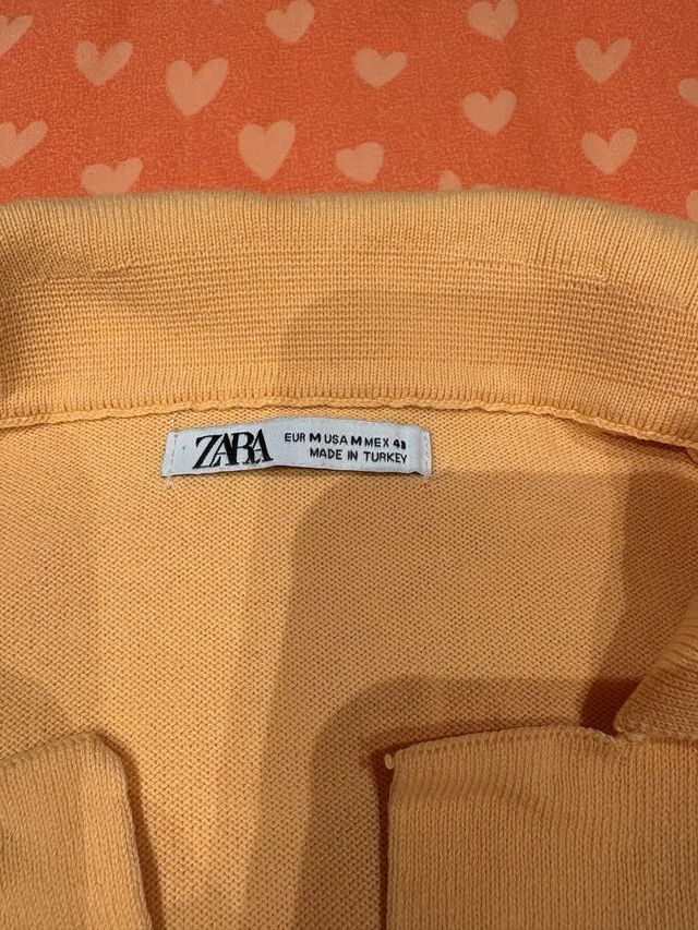 Camisa Zara naranja pastel