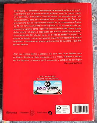 Libro Cocina de 10 con Arguiñano, Planeta nov 2023