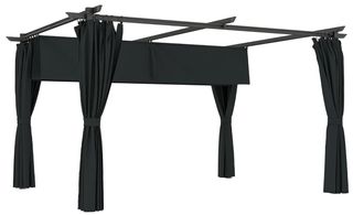 Pérgola techo retráctil 3x4m gris oscuro NUEVA