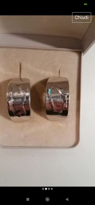 Orecchini donna argento925 plata 10 grammi antico