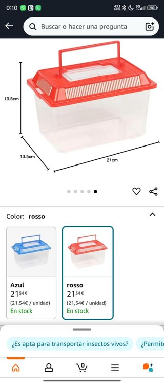 Mini pecera transportin tortugero