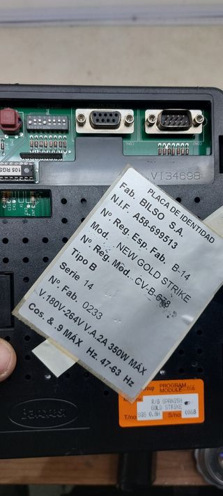 Placa de la máquina tragamonedas