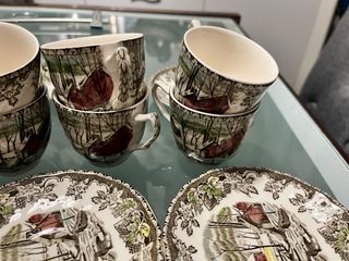 Set di 10 tazze da caffè o tè e 10 piattini