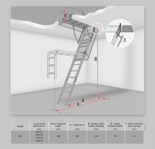 Escalera plegable o escamoteable