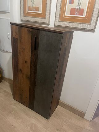 Mueblezapatero stilo rustico con 6 baldas 2 puerta