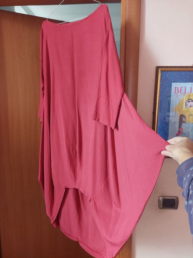 Maxi vestito a tulipano rosso. Tg. 46 it