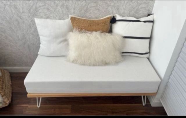 Banco de madera y metal