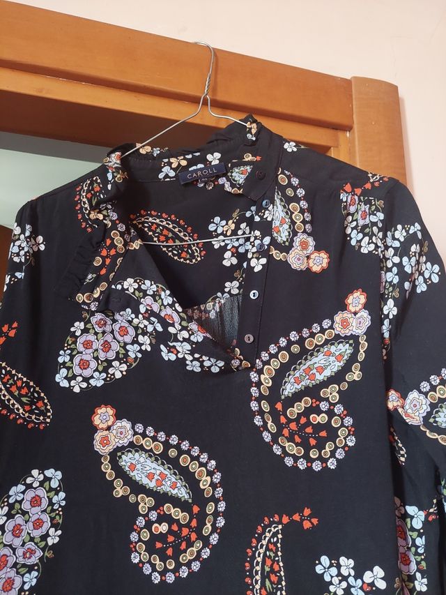 Vestito nero gocce cashmere tg. 40 francese