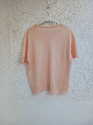 Jersey Rosa punto y manga corta T44