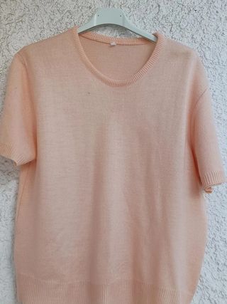 Jersey Rosa punto y manga corta T44