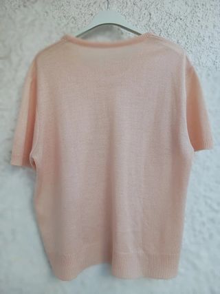 Jersey Rosa punto y manga corta T44