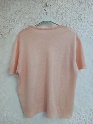 Jersey Rosa punto y manga corta T44