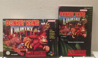Caja y manual Donkey Kong Country Snes PalEsp