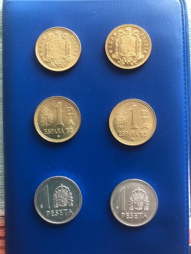 Monedas de 1 peseta Juan Carlos I