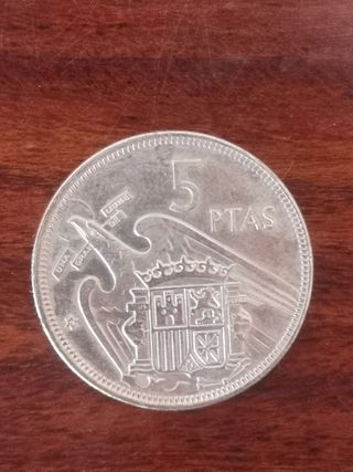 Moneda de 5 pesetas de Franco