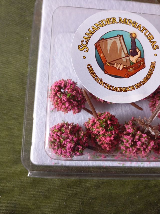 8 arbustos rosa verde