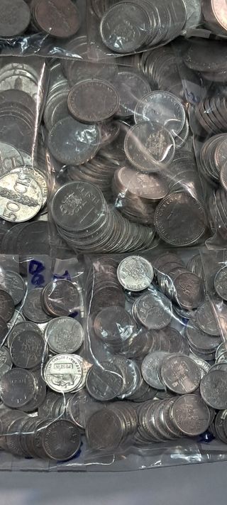 Monedas Juan Carlos I, y de Franco, total 1917 mon
