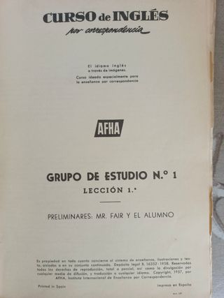 Libro curso de inglés vintage 