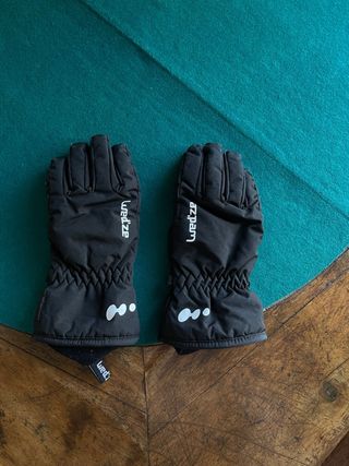Guantes esquí niño negros talla 6 años