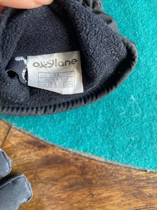 Guantes esquí niño negros talla 6 años