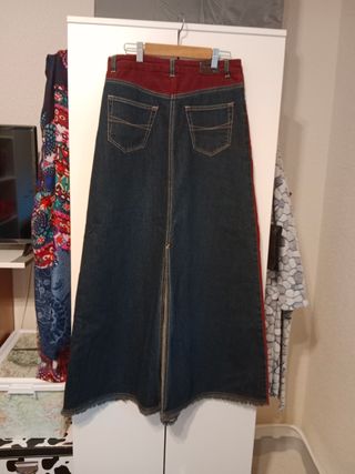 Falda vaquera larga