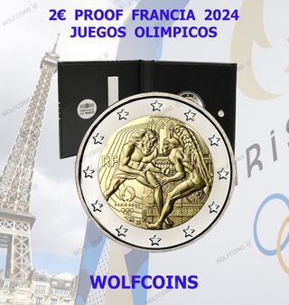 🇫🇷 FRANCIA PROOF MONEDA 2€ EURO "JJOO 2024" 2024