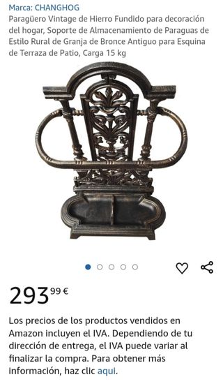 Paraguero vintage hierro verde