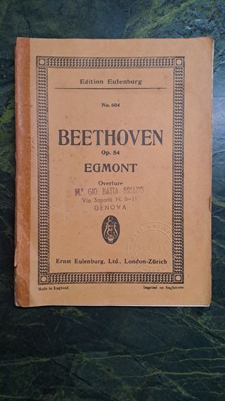 Partitura per Orchestra - Beethoven Op.84 EGMONT